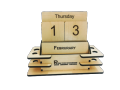 Personalized Laminated board Manual Permanent Calendar. 