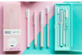 Macaroon Color Pink Mint Sakura Gel Pen Set with Pencil Box Cute School Office Pens 0.5mm Black Ink Girls Gift Stationery Multicolor. 