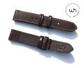New Leather Watchband Wrist Strap 20mm 22mm 24mm With Silver Stainless Steel Buckle.