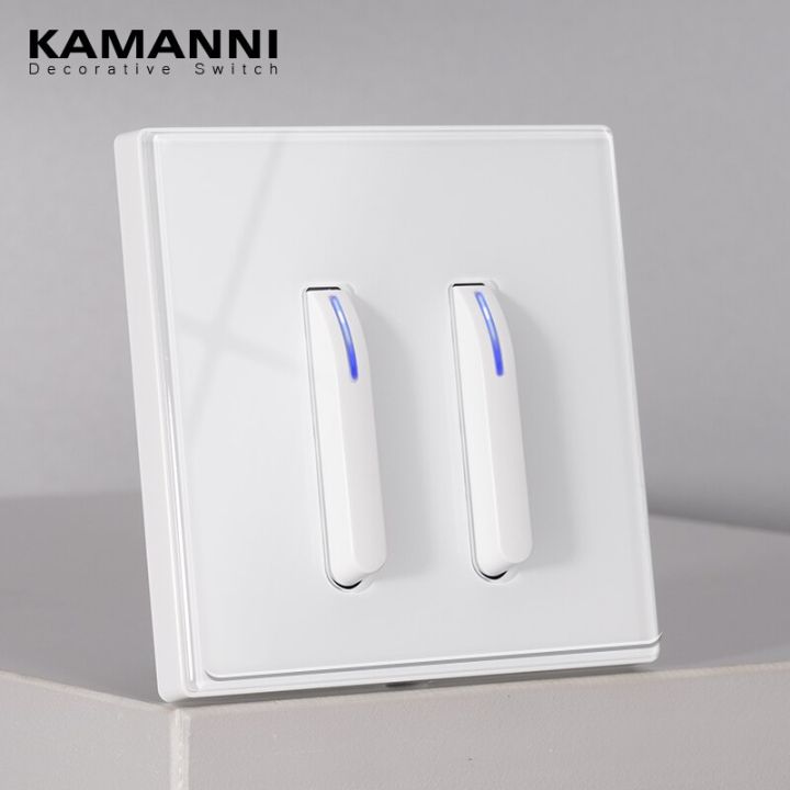 KAMANNI%20Luxury%20Light%20Switch%20LED%20Indicator%20Crystal%20Tempered%20Glass%20Piano%20Key%20Model%20design%20White%20Push%20Botton%20Wall%20Switches%20220V%20New%20-%20Image%203