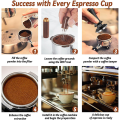 Coffee Espresso Tamper 51mm with WDT Tool Calibrated Spring Loaded, with Silicone Mat, for Espresso Coffee Machine Durable Easy Install Easy to Use.