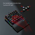 HXSJ V200+J800 Combo J800 Wired Gaming Mouse 7-key Macro Programming Mice & V200 Blue Switch One-handed Mechanical Keyboard Set Adjustable DPI Colorful RGB Light Effect.