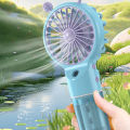 2 IN 1 Mini Strong Wind Spray Atomizing Humidification Air Cooler Handheld Fans brave. 