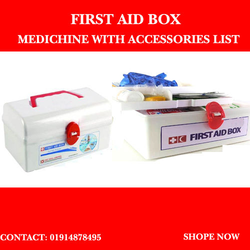 First Aid Kit Box with 155+ kits With Digital Thermometer / Medicine ...