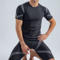 Elegantstunning Men Swimming Suit Short Sleeve Quick Dry Upf 50+ Sunscreen Swimsuit For Diving Surfing.