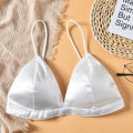 Women's Underwear Satin Breast Pad Light Resistant Solid Color Four Seasons Wrap The Chest Lingerie Fashion Underwear Bras.