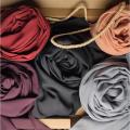 Women Muslim Wear 5 Combo Pack Chiffon Jorjet Hijab Color Ash , Maroon , Black ,Skin , Purple - Hijab Collection - Hijab Collection - Hijab. 
