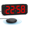 Loud Alarm Clock for Heavy Sleepers Adults,Dual Alarm Clock with Bed Shaker,for Bedrooms,6.5In Large Display with Dimmer Easy to Use. 