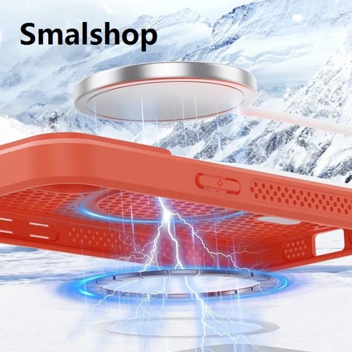 Smalshop%20Cooling%20Heat%20Dissipation%20Phone%20Case%20For%20iPhone%2017%2016%2015%2014%2013%2012%2011%20Pro%20Max%20Plus%20Breathable%20Hard%20Back%20Magnetic%20Cover%20For%20Magsafe%20-%20Image%206