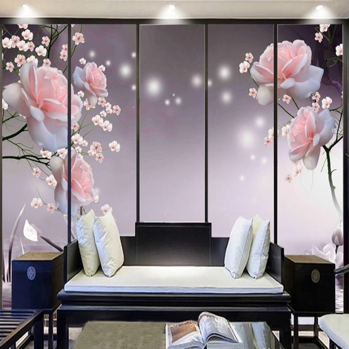 Custom%203D%20Wall%20Mural%20Modern%20Rose%20Flowers%20Wallpaper%20Living%20Room%20TV%20Sofa%20Bedroom%20Romantic%20Home%20Decor%20Papel%20De%20Parede%20Sala%20Frescoes%20-%20Image%206