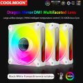 6-1PCS COOLMOON Computer Case 120mm Fan PWM 4PIN 5V 3PIN ARGB Cooling Fan Radiator Cooler 12cm Ventilador Adjust Speed Aura Sync. 