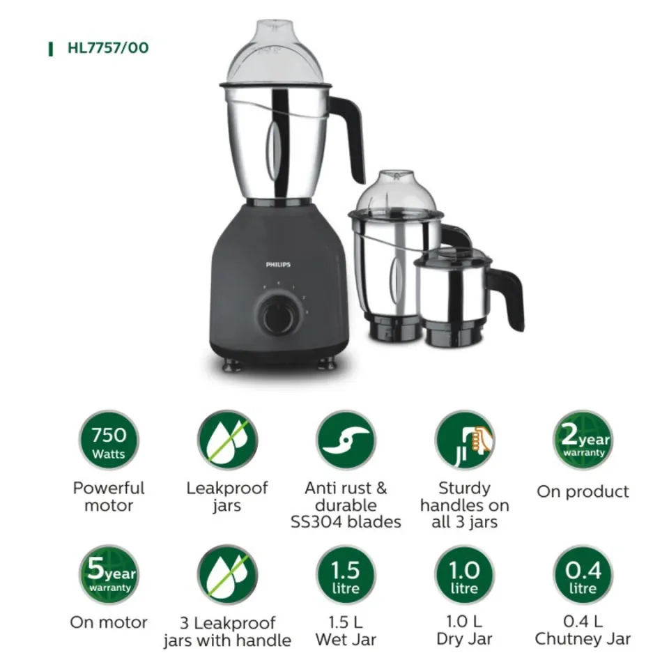 Philips HL7757 Powerful Mixer Grinder | 750 Watt