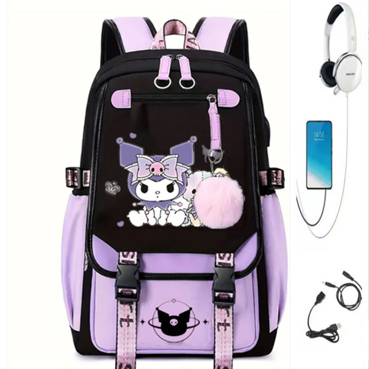 Lovely%20Purple%20Kuromi%C2%A0Backpacks%20USB%20Cartoon%20Purple%20Printed%20Boys%20Girls%20School%20Bag%20Students%20Bookbag%20Teens%20Women%20Mochila%20Escolar%20-%20Image%202