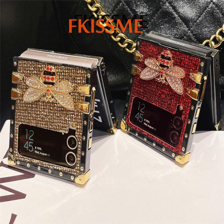 Luxury Bling Diamond Bee Case For Samsung Galaxy Z Flip 5 4 Fashion