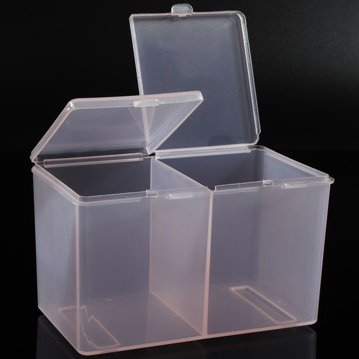 Myyeah%202Compartments%20Clear%20Remover%20Cotton%20Pad%20Swab%20Container%20Nail%20Art%20Tool%20Cotton%20Swabs%20Organizer%20Glitter%20Powder%20Storage%20Box%20-%20Image%206