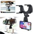 360° Rotating Car Rearview Mirror Mount Phone Holder - Convenient Bracket for Smartphones. 