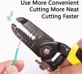 Wire Stripper Cutter Plier 10-22 AWG Heavy Duty Multifunctional Tool For Wire Stripping Cutting Crimping Holding & Looping. 