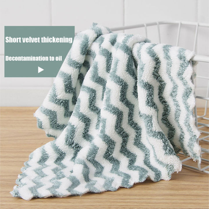 %EF%BC%88New%EF%BC%89MXGOOD%20Non-tick%20Dih%20Towel%20Thickened%20Wiping%20Rag%20Cleaning%20Cloth%20Tableware%20Kitchen%20Tool%20triped%20Flower%20Microfiber%20uper%20Aborbent%20Houehold%20Wah%20Cloth/Multicolor%20-%20Image%204