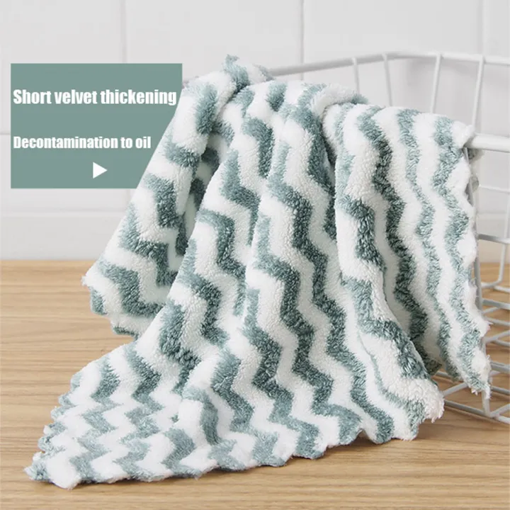 %EF%BC%88New%EF%BC%89MXGOOD%20Non-tick%20Dih%20Towel%20Thickened%20Wiping%20Rag%20Cleaning%20Cloth%20Tableware%20Kitchen%20Tool%20triped%20Flower%20Microfiber%20uper%20Aborbent%20Houehold%20Wah%20Cloth/Multicolor%20-%20Image%204