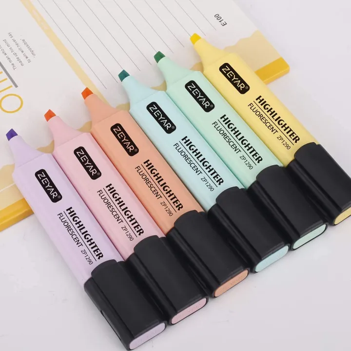 Highlighter%20Pen%20Pastel%20color%20Highlighter%206pes%20Set%20Multi-coloured%20-%20Image%203