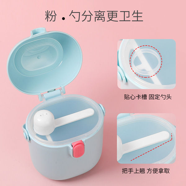 Baby Milk Powder Box food Storage box with handle to go out, 450ml/225gm capacious storage box for supplementary -1pcs food