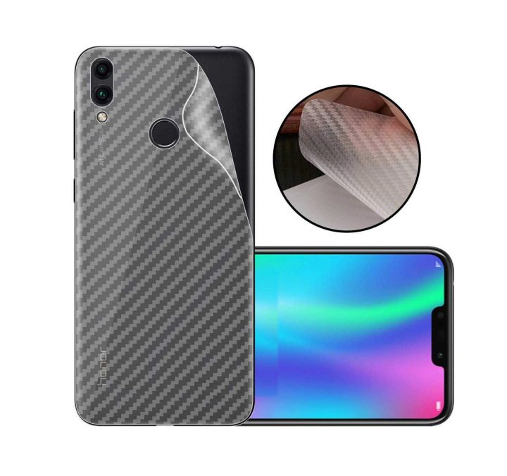 Honor 8X Back Screen Protective Film Carbon Fiber Skin Transparent Screen Guard Sticker
