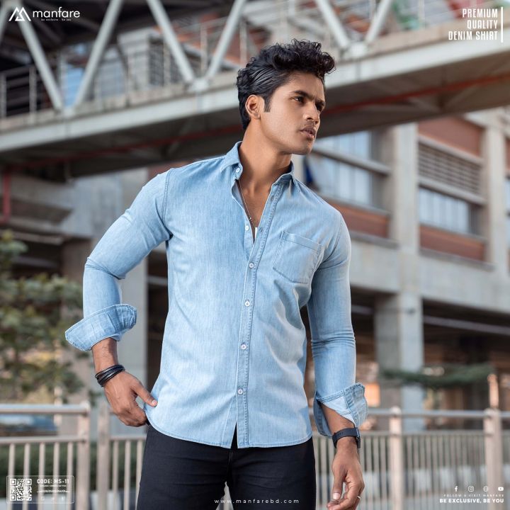 Manfare's Premium Denim Shirts for Men I MS-11