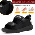 FitVille Men's Sandals Widened Mens Casual Shoes Breathable Lightweight for Plantar Fasciitis Arch Support Relief Pain BunnyGarden. 