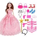 Sweet Barbie Doll Set House Girls Princess Kids Toys Clothes Skirt Doll Cloth Birthday Gifts. 