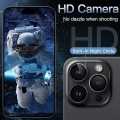 For Appe iphone 15 Pro / iphone 15 Pro Max Camera Lens Protector Tempered Glass Screen Protector, Anti-Scratch Premium Tempered Glass Film Aluminum Alloy 3D Lens Ring Cover for iphone 1 Set (Natural Titanium / Black / Blue / White).