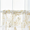Migeet Sheer Curtains Feather Print Window Screen Curtains for Living Room Window Patio Door 1 Panel 40"x79".
