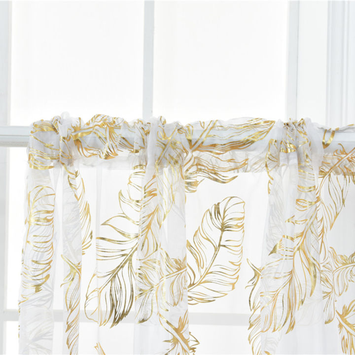 Migeet%20Sheer%20Curtains%20Feather%20Print%20Window%20Screen%20Curtains%20for%20Living%20Room%20Window%20Patio%20Door%201%20Panel%2040"x79"%20-%20Image%205