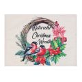 Cute Santa Claus Snowman Printed Christmas Linen Placemats Coffee Tea Cup Dinner Plate Mat Tablecloth Kitchen Tool. 