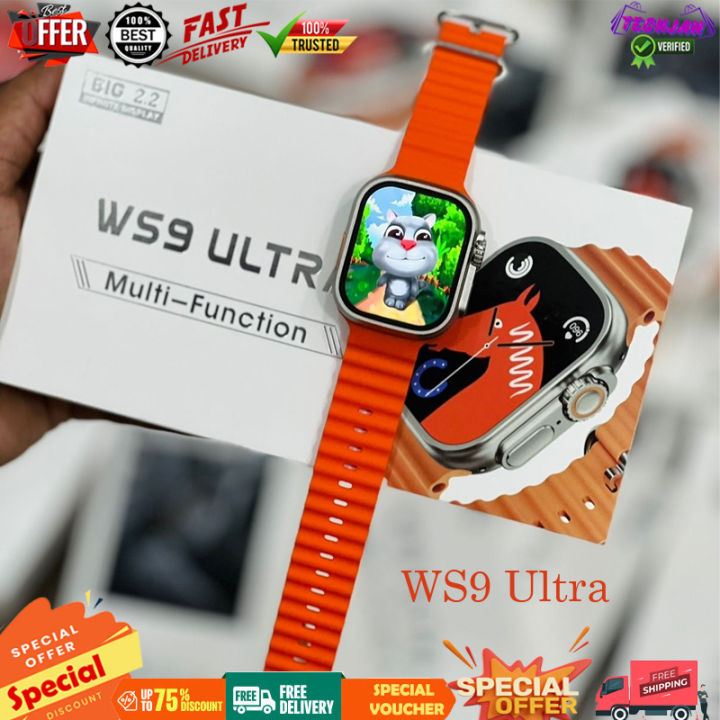 Ws9 Ultra Android Smartwatch SIM Card WiFi Support with Retractable Rotating Camera Smart Watch