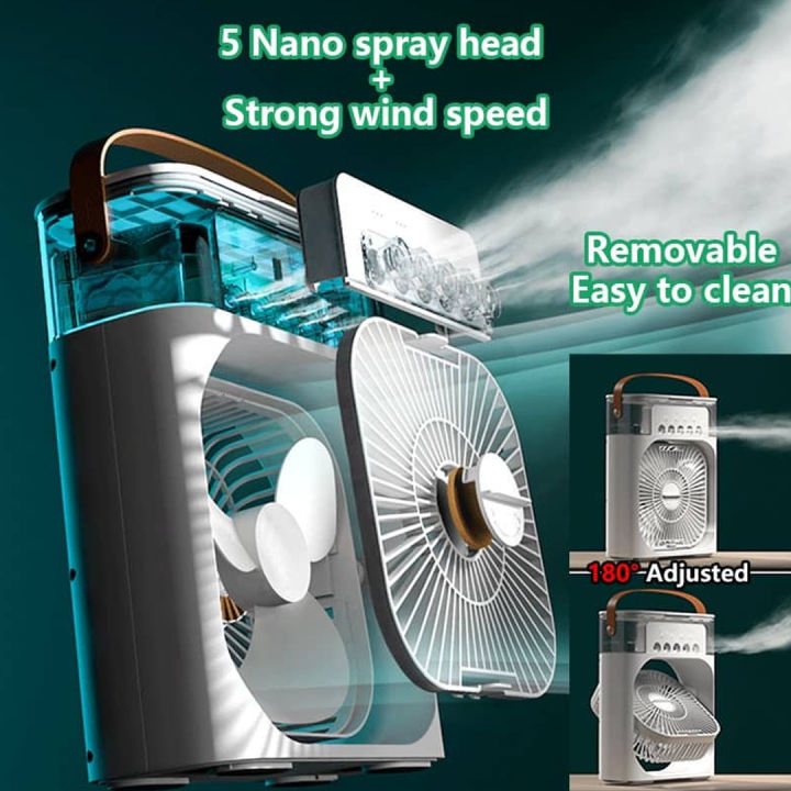 Portable%20Air%20Cooler%20Fan%20With%20Deem%20Light%20and%20Humidifier%20-%2010W%20Air%20Cooler%20Fan%20and%20Humidifier%20Mini%20Ac%20%20Multicolor%20-%20Image%203
