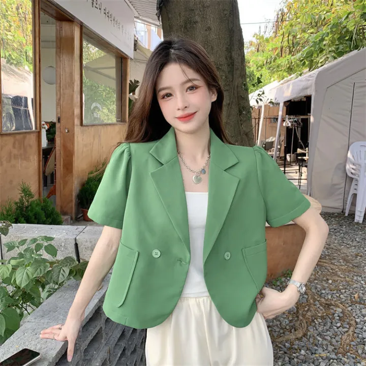 26%20French%20Graceful%20Suit%20Jacket%20Women's%20Summer%202022%20New%20Design%20Sense%20Niche%20Casual%20Short%20Suit%20Top%20Fashion%20-%20Image%203