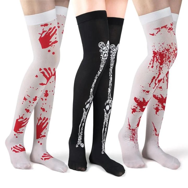 Halloween%20New%20Halloween%20Themed%20Long%20Stockings%20for%20Masquerade%20Cosplay%20Festival%20Party%20Spider%20Web%20Bloody%20Printed%20Over%20Knee%20Thigh%20High%20SocksDolls%20Accessories%20-%20Image%204