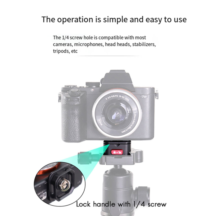 Quick%20Release%20Plate%20Tripod%20Camera%20Mount%20Adapter%20Quick%20Setup%20with%201/4%20Inch%20Screw%20for%20Camera%20Tripod%20Gimbal%20Stabilizer%20-%20Image%202