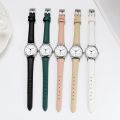 Women Quartz Alloy Watch Ladies Fashion Small Dial Casual Watch Leather Wristwatch for Women.