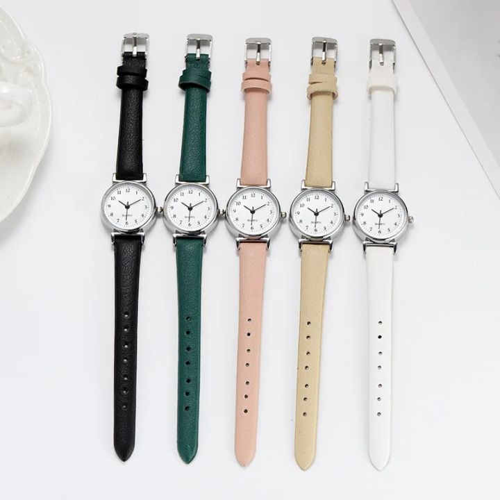 Women Quartz Alloy Watch Ladies Fashion Small Dial Casual Watch Leather Wristwatch for Women