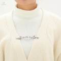 2Pcs Women Cardigan Sweater Blouse Shawl Clips Collar Clasps Dress Brooch Clip.