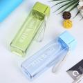 500ml Simple Square Transparent Water Bottle Portable Sport Cup For Drinking Kitchen Tools Water Bottle For School Gym Travel.