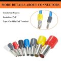 【Limited Quantity】 1800Pcs with Storage Box AWG 22-7 Wire Ferrules Terminals 8 Sizes Ferrule Wire Crimp Connectors Terminal Connector Industrial. 