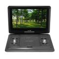 15'' Portable Car Rechargeable DVD Player Game Remote Control 270° Swivel Screen Black - Black. 