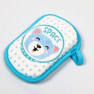 Ultra Soft Cartoon Animal Baby Bath Sponge – Gentle Cotton Scrubber for Newborns & Toddlers