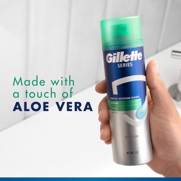 75%C2%A0ml%20Gillette%20series%20Soothing%20with%20Aloe%20Vera%20Shaving%20Gel%C2%A0International%20UK%20product%20used%20for%20male%20-%20Image%203
