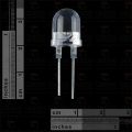 10Pcs 10mm White LED Clear Transparent White 10mm LED Super Bright LED Lamp Wide Angle Electronics Components Indicator Flash Light Emitting Diodes. 