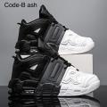 Men's shoes nikee Air More Uptempo Sneakers black and white - Sneakers. 
