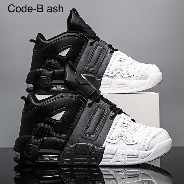 Men s shoes nikee Air More Uptempo Sneakers black and white Sneakers Daraz .bd