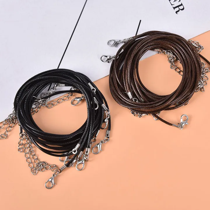 10PCS%201.5mm%20Adjustable%20Black%20Leather%20Cord%20Rope%20For%20DIY%20Necklace%20Bracelet%20Making%20-%20Image%209